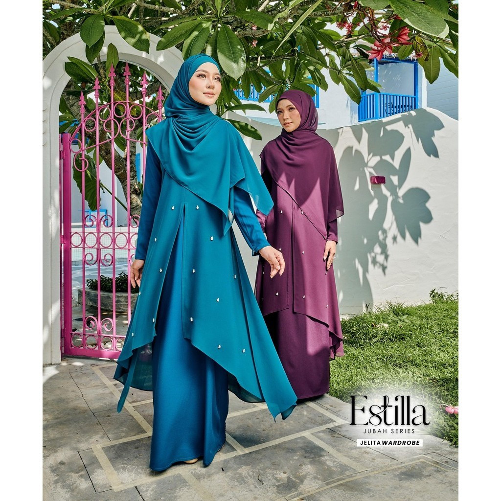 Jelita Wardrobe Jubah Estilla Mulberry